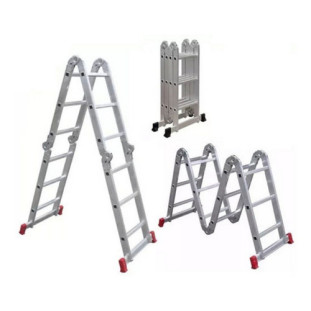 Escada De Aluminio Articulada Capacidade 150kg 16 Degraus Worker