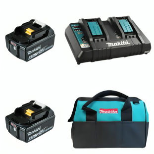 KIT CARREGADOR DC18RD 18V 220V + 2 BATERIAS XBL1850B + BOLSA MAKITA