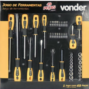 JOGO FERRAMENTAS C/ 49 PCS VONDER