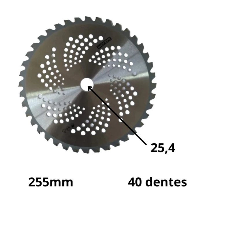 Lamina Para Roçadeira 255mm 40P Furo 25,4 Nakashi