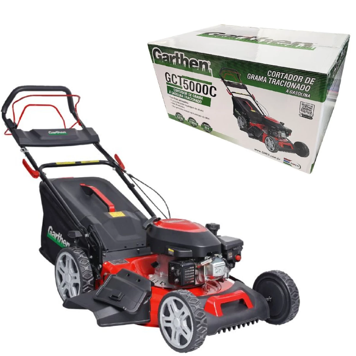 CORTADOR DE GRAMA GARTHEN GASOLINA TRACIONADO 5,0 HP GCT-5000C