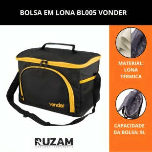 BOLSA TERMICA 9L PRETA VONDER
