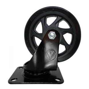 RODIZIO PVC PRETO 5 GIRATORIO AJAX