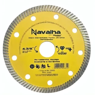 DISCO DIAMANTADO 110M PORCELANATO TURBO NAVALHA