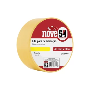 Fita Adesiva Para Demarcação 48mm x 30m Amarela Nove54