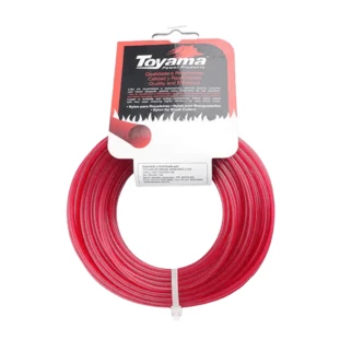 FIO DE NYLON P/ ROCADEIRA 1,8MM REDONDO 15M  VERMELHO TOYAMA
