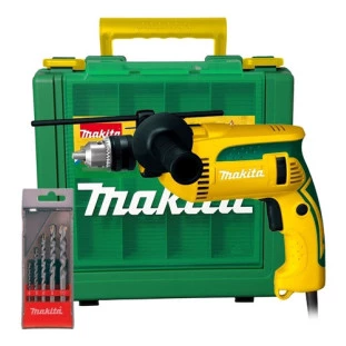 Furadeira de Impacto 760w Com Meleta + Broca Makita HP1640KBR