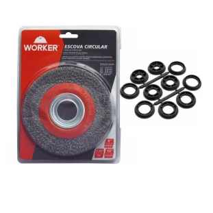 ESCOVA CIRCULAR 6 X 3/4 C/REDUCAO WORKER